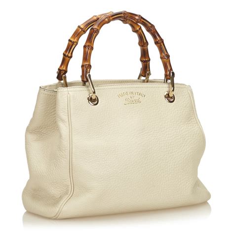 gucci bamboo bag white|gucci bamboo bag price.